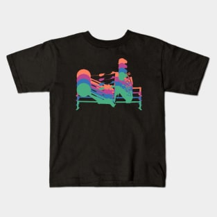 Rowing machine colourful design Kids T-Shirt